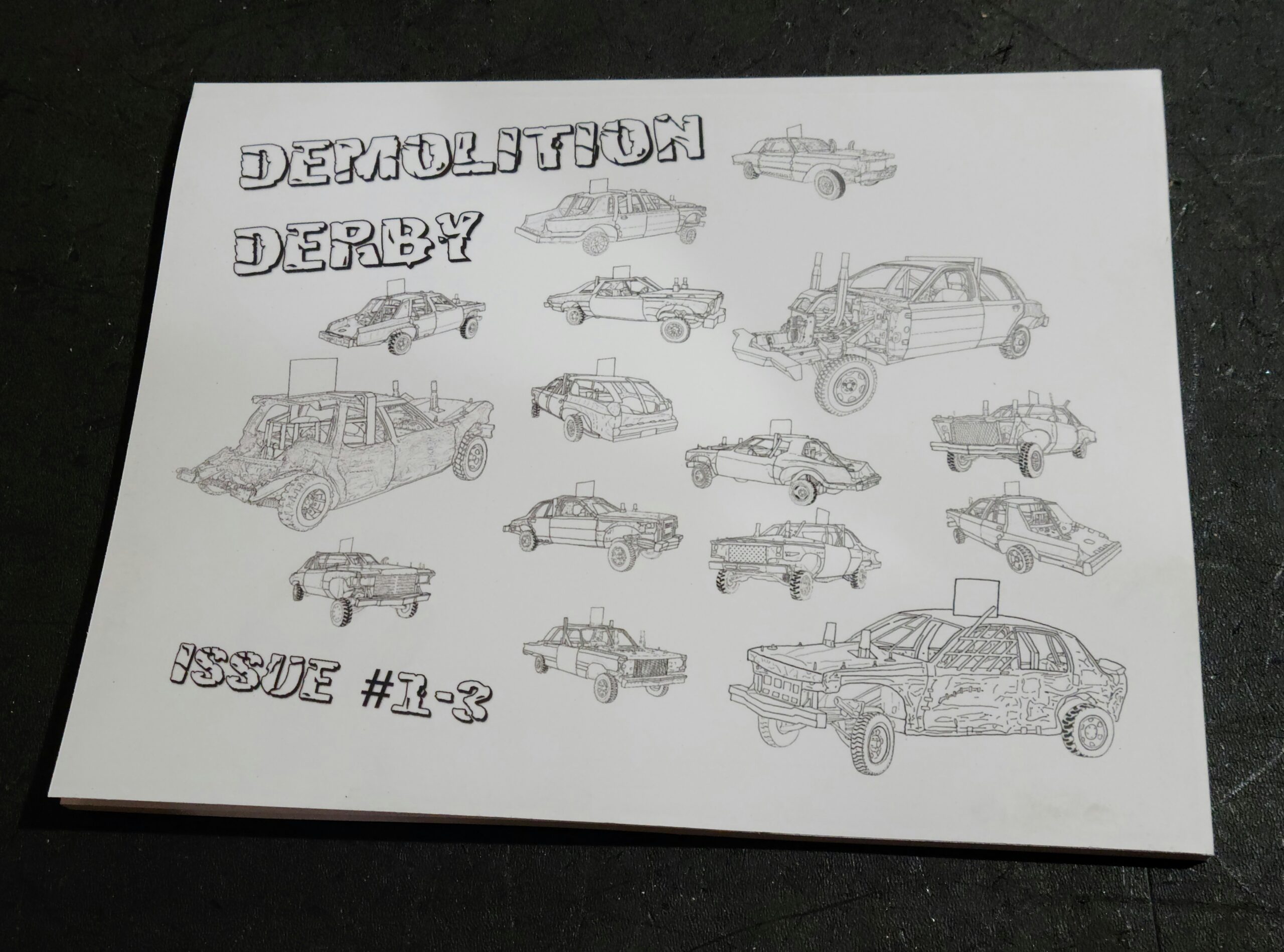 Demolition Derby Car Coloring Book NLR Derby Parts