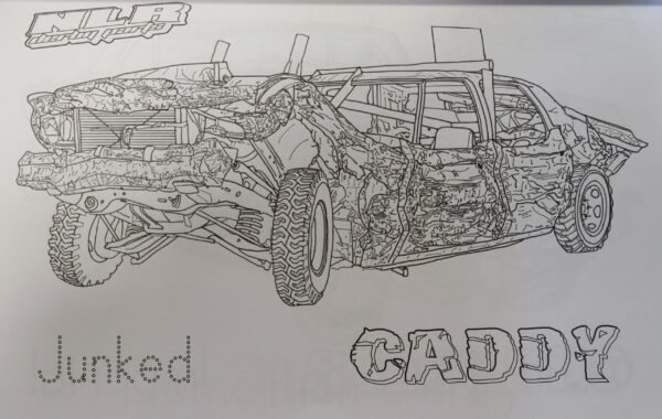 "New NLR" Demolition Derby Car Coloring Book - Image 3