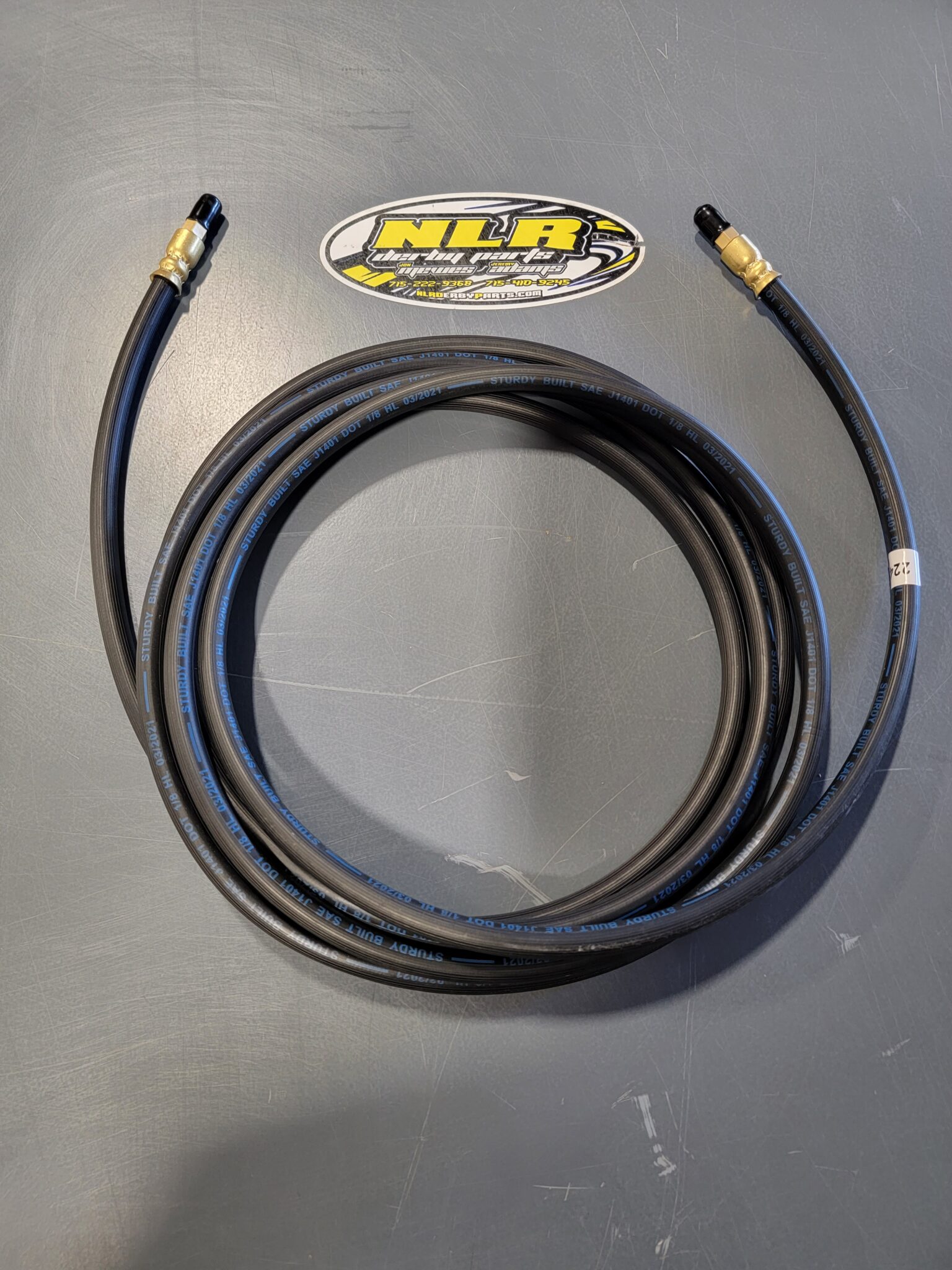 15ft rubber brake line hose. 3/16 line - NLR Derby Parts