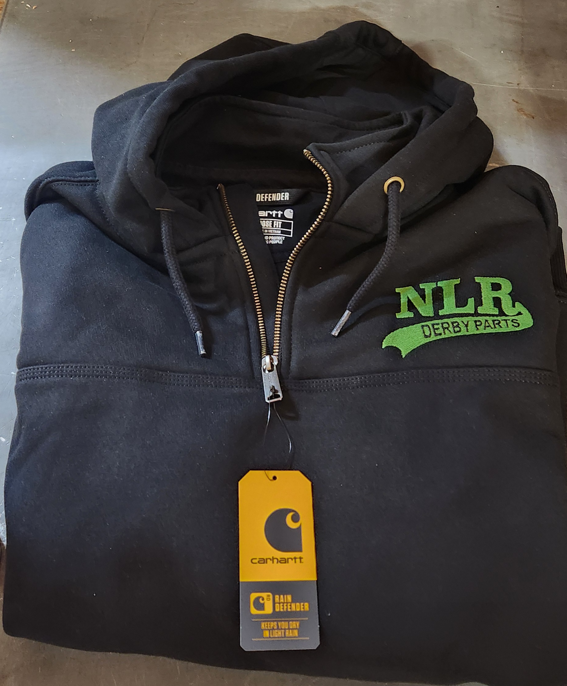 CARHARTT RAIN DEFENDER HOODIE - BLACK - Image 3